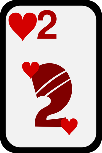DvÄ› srdce funky hracÃ­ karty Vektor Klipart