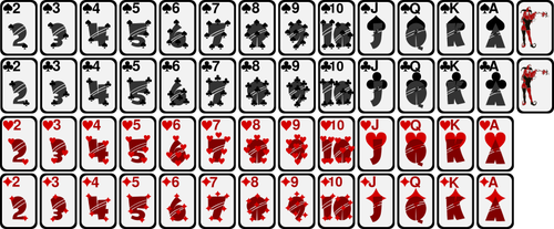 Deck of playing cards vector clip art