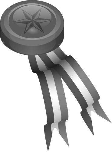 Platinum medal with ribbons vector graphics