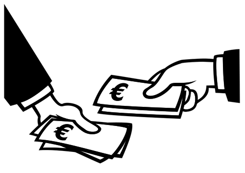 PÅ‚acenia w euro illustraton
