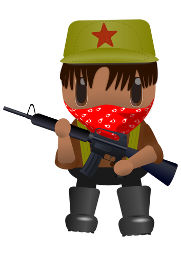Revolutionaire soldaat met een pistool