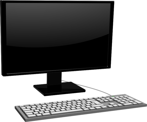 Imagem vetorial de monitor com teclado