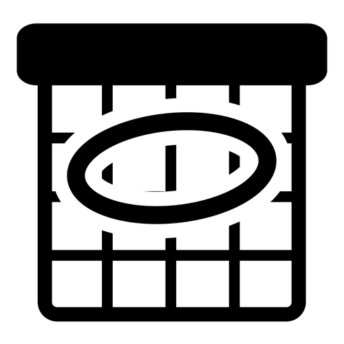 Grafika wektorowa podstawowego harmonogramu czarno-biaÅ‚y ikona