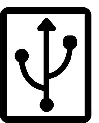 USB monochrome KDE icÃ´ne vector illustration
