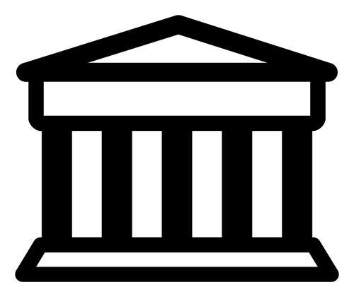 Banco pictograma vetor clip-art