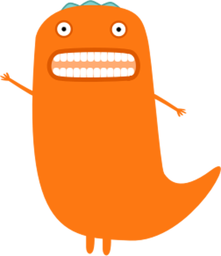 Illustration vectorielle monstre orange