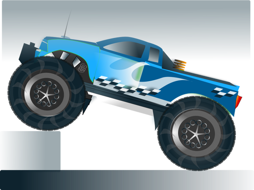 Vector Monster truck stunt