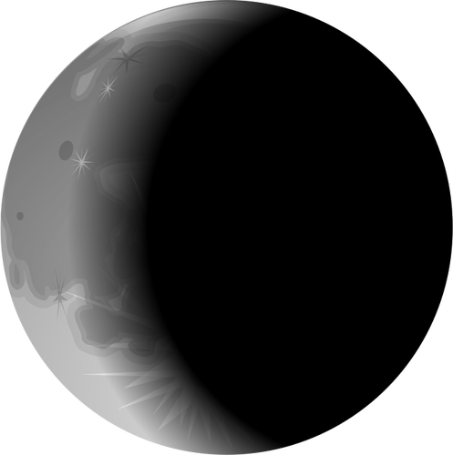 Vektor-Cliparts von linken Seite Mond crescent