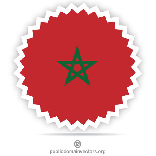 Marokkanische Flagge Aufkleber