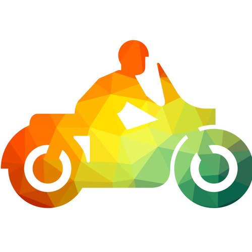 Motorcykel fÃ¤rg siluett