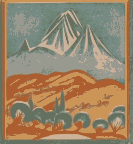 Immagine di disegno di montagna