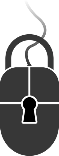 Vector afbeelding van muis met lock