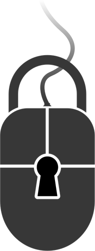 Vector afbeelding van muis met lock