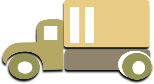 Box truck vector image