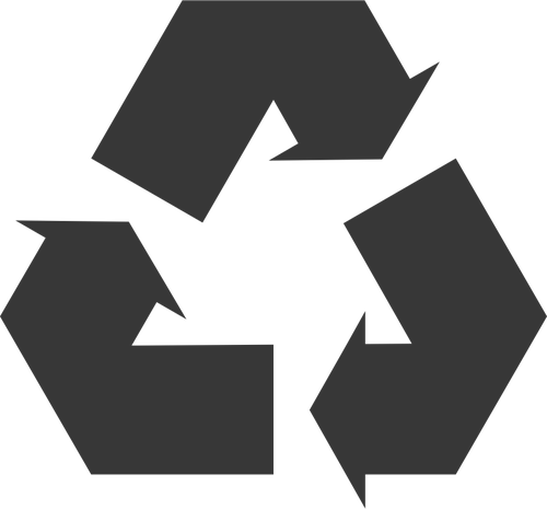 Vectorafbeeldingen van grijze recycle symbool