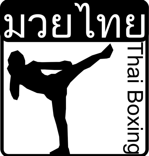 Thai boksen symbool vector illustraties