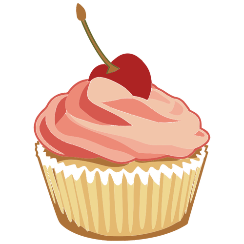 Muffin rose avec cherry