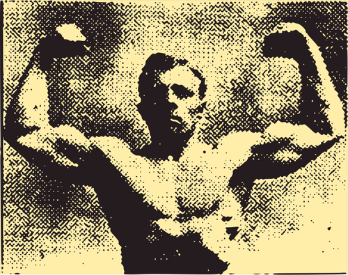 Immagine di vettore di un uomo muscoloso