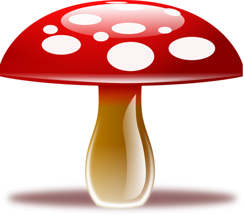 Mushroom with shadow