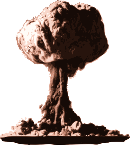 Bomby atomowej chmura grafika wektorowa