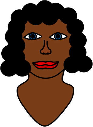 Afro-Amerika wanita wajah vektor gambar