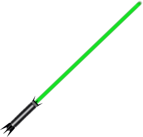Green light sabre vetor clip-art