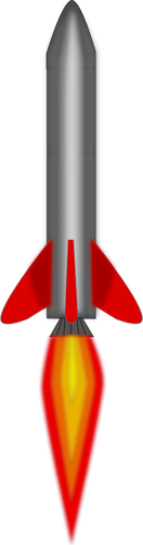 Rocket at take -off vector clip art