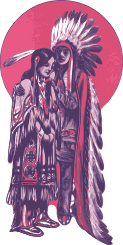 Native American par vektor image