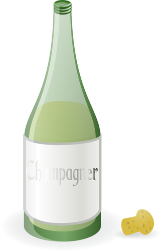 Grafica vettoriale di bottiglia di champagne