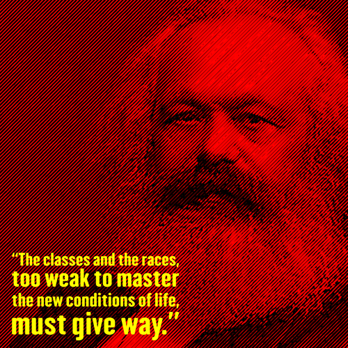 Portretul lui Marx ÅŸi citat