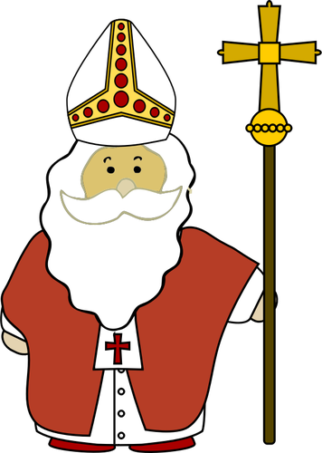 St Nicholas with his cross vector image