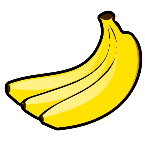 Drei gelbe Bananen