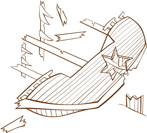 IlustraciÃ³n vectorial de papel jugar icono de mapa del juego de un naufragio