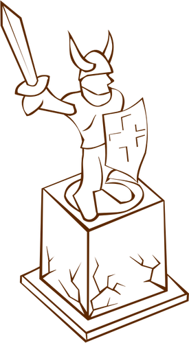 Image clipart vectoriel du rÃ´le jouer icÃ´ne de la carte de jeu pour une statue