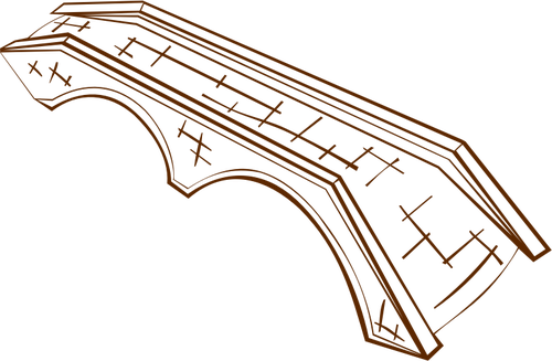 Vektor klip seni peran bermain permainan peta ikon untuk dua-lengkungan jembatan batu