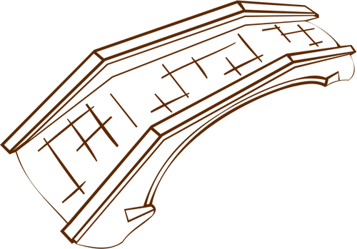 Gambar vektor peran bermain permainan peta ikon untuk lengkungan jembatan batu