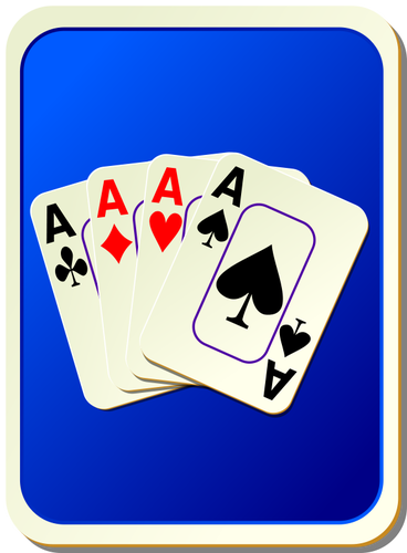 Illustration vectorielle dos bleu carte Ã  jouer