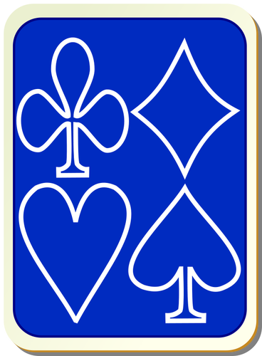 CartÃ£o de jogo volta azul com ilustraÃ§Ã£o vetorial branco