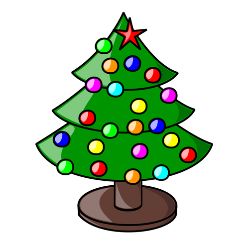BoÅ¼e Narodzenie drzewo grafika wektorowa