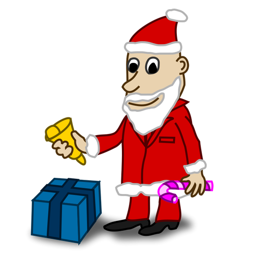 Image de vecteur pour le personnage de bande dessinÃ©e Santa