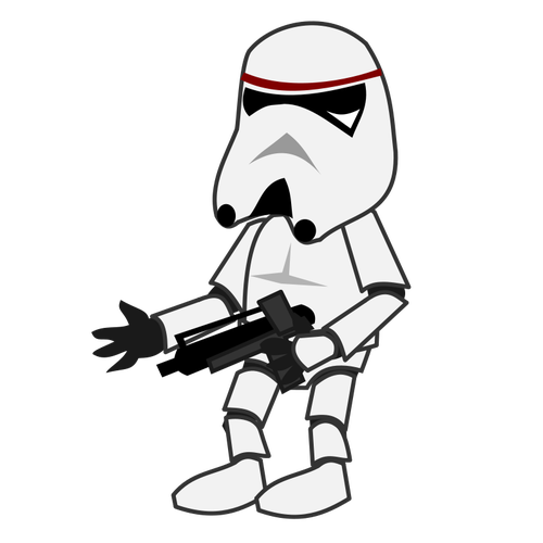 Stormtrooper komisk karaktÃ¤r vektorbild