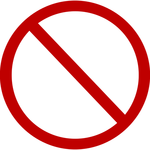 Zakaz znak wektorowa