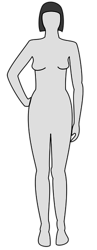 Kvinnliga kroppen silhuett vektor ClipArt