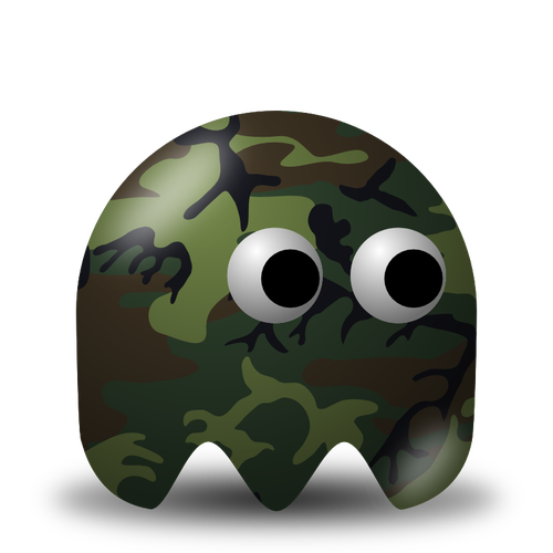 Game baddie camouflage soldier vector image
