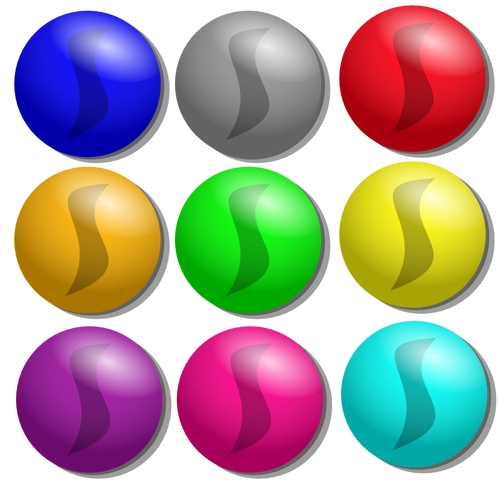 Imagine vectorialÄƒ set de cercuri colorate