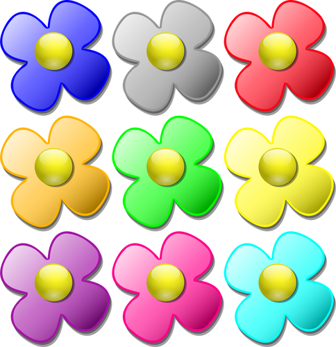 Spiel Marbles - Blumen-Vektor