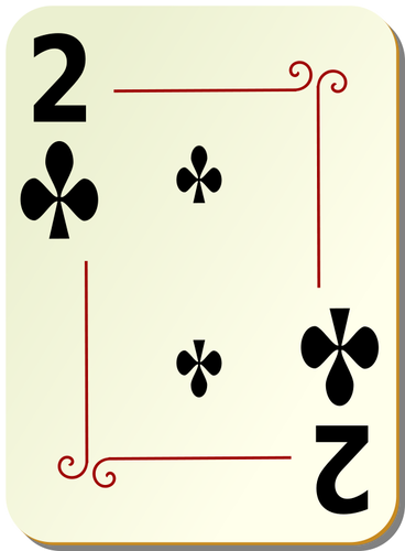 Two of clubs vector graphics