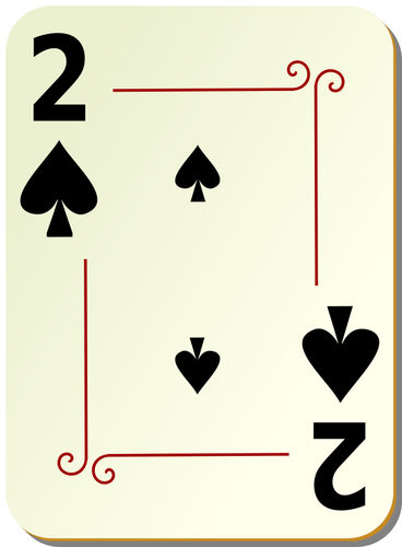 TvÃ¥ av spader spelkort vektor illustration