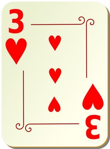 Tre av hjerter vector illustrasjon