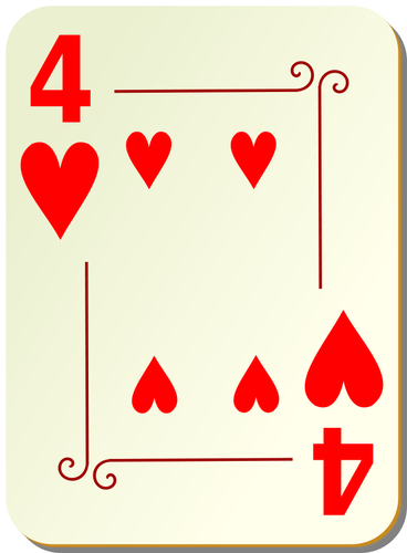 Fire av hjerter vektor image